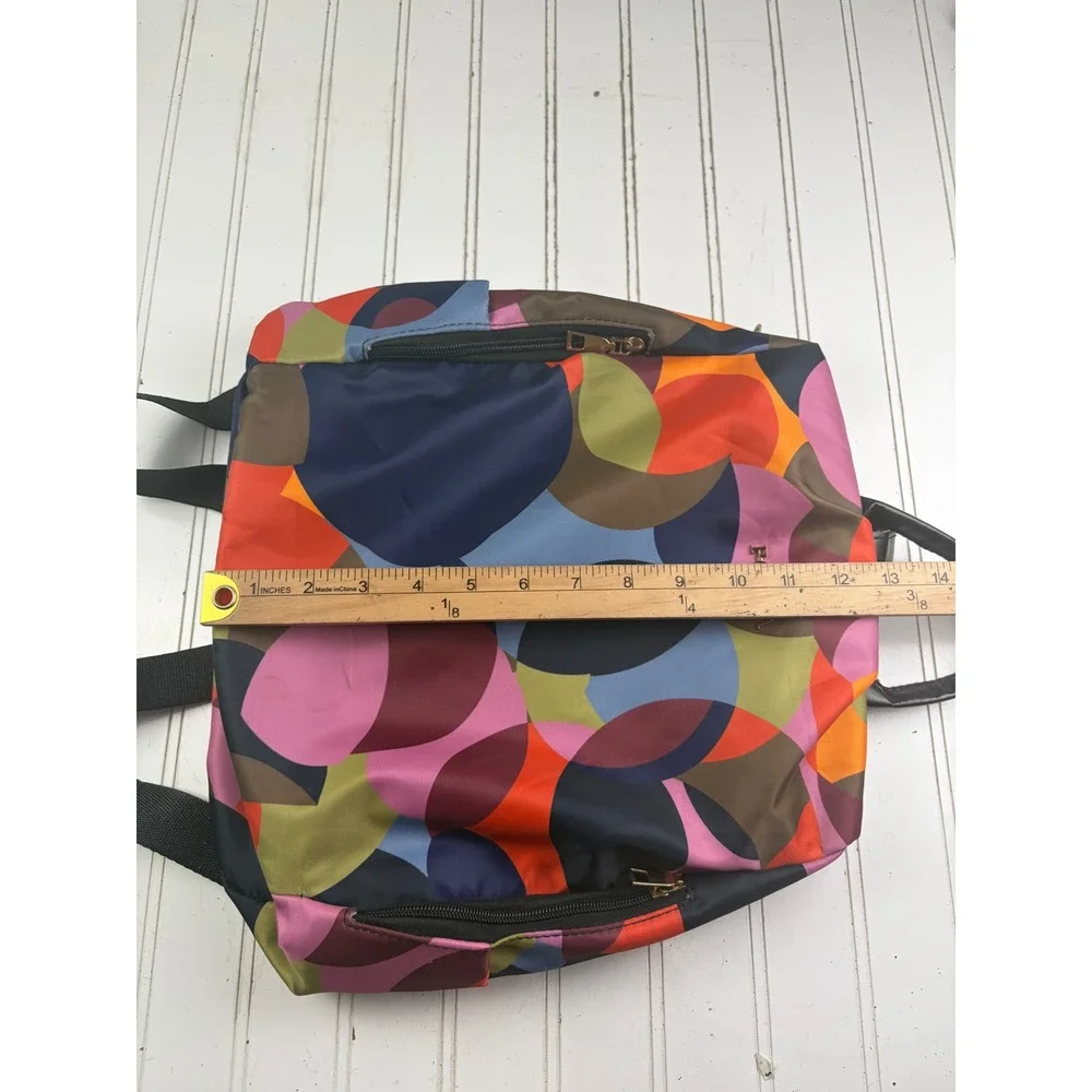 POABA Vintage Geometric Multicolor Print Nylon Anti-Theft Travel Backpack Bag